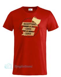Magliettami T-shirt Accettami Rossa