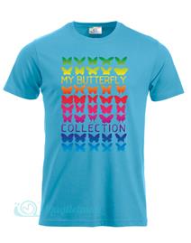 Magliettami T-shirt butterfly azzurro