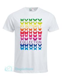 Magliettami T-shirt butterfly azzurro