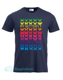 Magliettami T-shirt butterfly blu