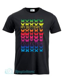 Magliettami T-shirt butterfly nero