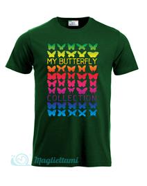 Magliettami T-shirt butterfly verde