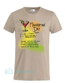 Magliettami T-shirt Cocktail Manhattan Kaki