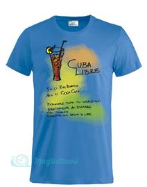 Magliettami T-shirt cubalibre celeste