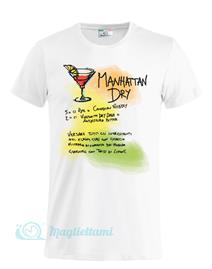Magliettami T-shirt Cocktail Manhattan Bianca