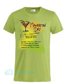 Magliettami T-shirt Cocktail Manhattan Verde