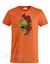 Magliettami T-shirt skull arancione
