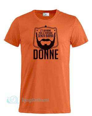 Magliettami T-shirt uomo barba arancione